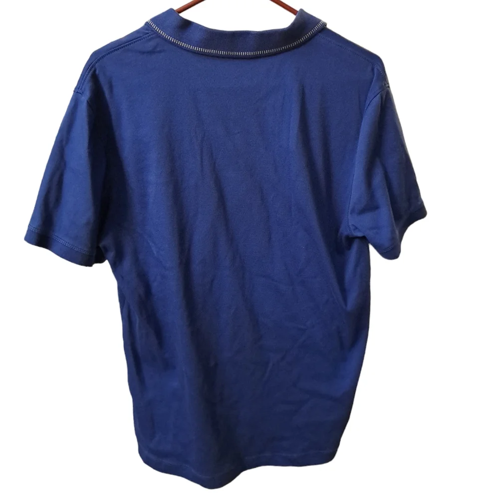 Banana Republic Luxe Touch Performance Blue Polo Shirt‎ Men's Medium Blue